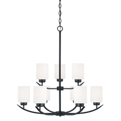 Dixon 2-Tier Chandelier in Black by HomePlace by Capital Lighting