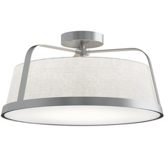 Afx Lighting Lizzette Satin Nickel Semi-Flushmount Light