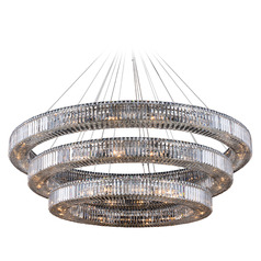 Allegri Crystal Rondelle Polished Chrome Pendant Light