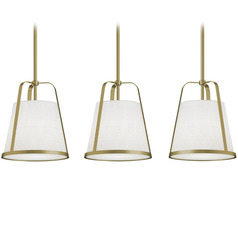 Afx Lighting Lizzette Light Antique Brass Multi-Light Pendant with Empire Shade