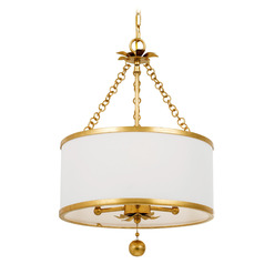 Crystorama Lighting Broche Antique Gold Mini-Chandelier