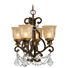 Crystorama Lighting Norwalk Bronze Umber Crystal Chandelier