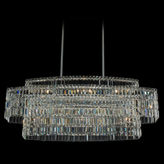 Allegri Crystal Livelli Polished Chrome Island Light