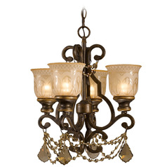 Crystorama Lighting Norwalk Bronze Umber Crystal Chandelier