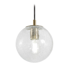 Afx Lighting Palla Light Antique Brass Mini-Pendant Light with Globe Shade