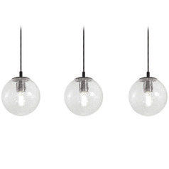 Afx Lighting Palla Black Multi-Light Pendant with Globe Shade