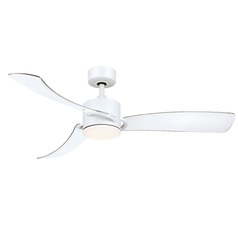Fanimation Fans Sculptaire Matte White LED Ceiling Fan with Light
