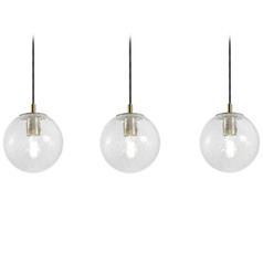 Afx Lighting Palla Light Antique Brass Multi-Light Pendant with Globe Shade