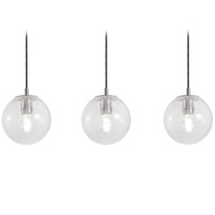 Afx Lighting Palla Satin Nickel Multi-Light Pendant with Globe Shade