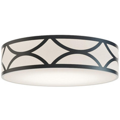 Afx Lighting Lake Black LED Flushmount Light