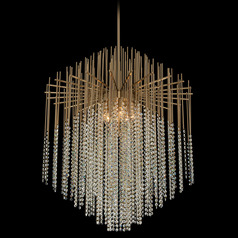 Allegri Crystal Estrella Brushed Champagne Gold Pendant Light