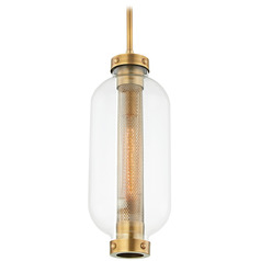 Troy Lighting Atwater Patina Brass Outdoor Hanging Light