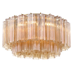 Crystorama Lighting Addis Aged Brass Flushmount Light