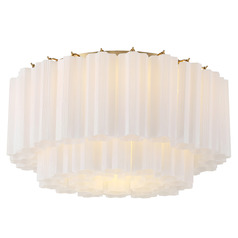 Crystorama Lighting Addis Aged Brass Flushmount Light