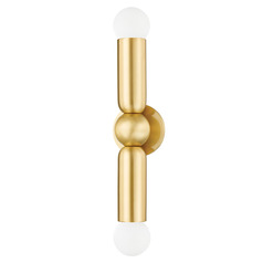 Mitzi Chloe Aged Brass 2-Light Vanity Fixture