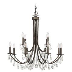 Crystorama Lighting Bridgehampton Vibrant Bronze Crystal Chandelier