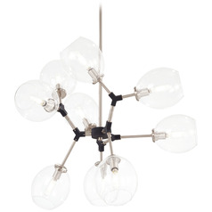 George Kovacs Nexpo Brushed Nickel & Black Accents Chandelier