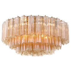 Crystorama Lighting Addis Aged Brass Flushmount Light