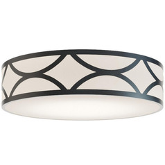 Afx Lighting Lake Black LED Flushmount Light