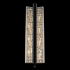 Allegri Crystal Capuccio Matte Black & Chrome LED Sconce