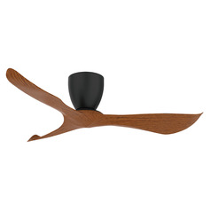 Maxim Lighting Keanu Black and Walnut Ceiling Fan Without Light