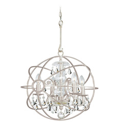 Crystorama Lighting Solaris Olde Silver Crystal Chandelier