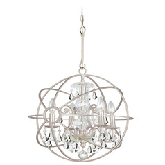 Crystorama Lighting Solaris Olde Silver Crystal Chandelier