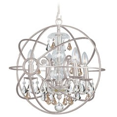 Crystorama Lighting Solaris Olde Silver Crystal Chandelier