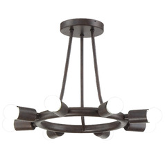 Crystorama Lighting Dakota Charcoal Bronze Semi-Flushmount Light