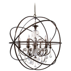 Crystorama Lighting Solaris English Bronze Crystal Chandelier