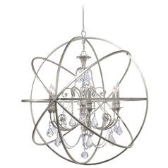 Crystorama Lighting Solaris Olde Silver Crystal Chandelier