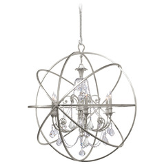 Crystorama Lighting Solaris Olde Silver Crystal Chandelier