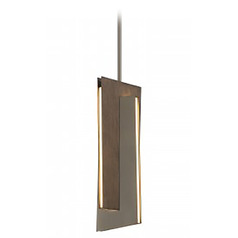 George Kovacs Intersezioni Midnight Iron & Faux Walnut LED Mini-Pendant Light