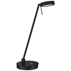 George Kovacs Task Portables Coal Black LED Table Lamp with Drum Shade