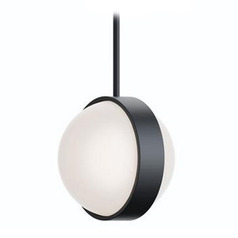 Afx Lighting Verona Black LED Mini-Pendant Light with Globe Shade