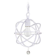Crystorama Lighting Solaris Wet White Mini-Pendant Light