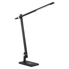 George Kovacs Task Portables Anodized Brushed Coal Black LED Swing Arm Lamp