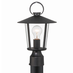 Crystorama Lighting Andover Matte Black Post Light