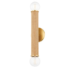 Mitzi Taylor Aged Brass 2-Light Vanity Fixture