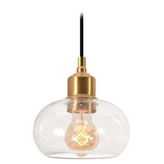Afx Lighting Laney Vintage Gold Mini-Pendant Light with Bowl / Dome Shade