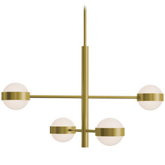 Afx Lighting Verona Light Antique Brass LED Pendant Light with Globe Shade