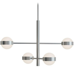 Afx Lighting Verona Satin Nickel LED Pendant Light with Globe Shade
