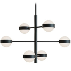 Afx Lighting Verona Black LED Pendant Light with Globe Shade
