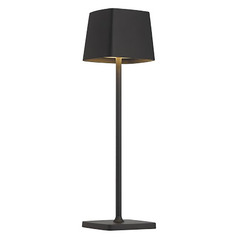 George Kovacs Task Portables Coal Black LED Table Lamp with Square Shade