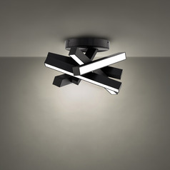 Modern Forms Chaos Black LED Semi-Flushmount Light