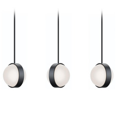 Afx Lighting Verona Black LED Multi-Light Pendant with Globe Shade