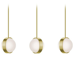 Afx Lighting Verona Light Antique Brass LED Multi-Light Pendant with Globe Shade