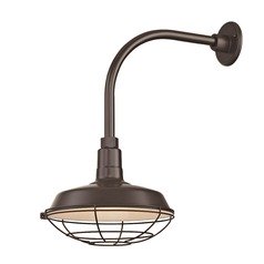 Bronze Gooseneck Barn Light with 12