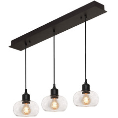 Afx Lighting Laney Black Multi-Light Pendant with Bowl / Dome Shade
