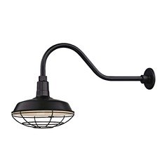 Black Gooseneck Barn Light with 12